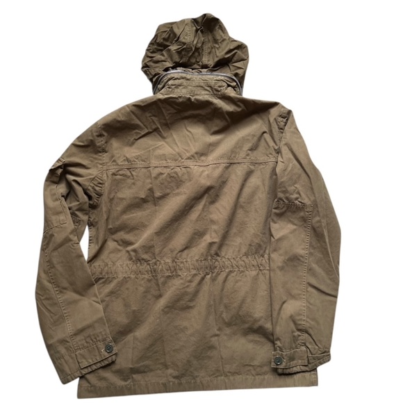 J Crew Jacket Field Mechanics Brown Size M Hood Utility Military READ - Picture 4 of 11